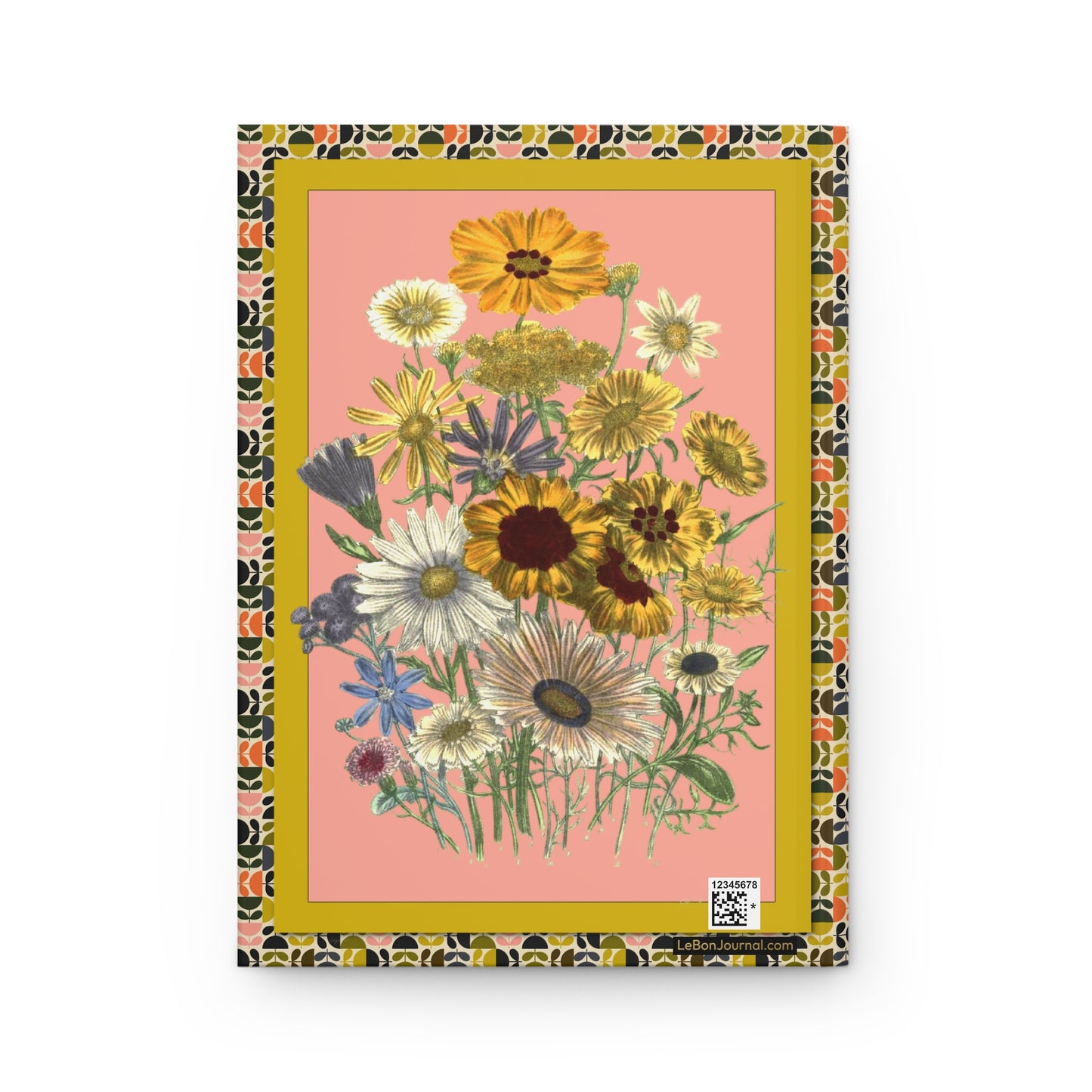 Jane Webb Loudon 1840 Plate 35 Zinnias hand-coloured lithograph Zinnia elegans verticillata grandiflora dusty rose back cover - LeBonJournal