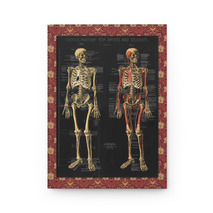 Plate I anterior skeleton views front cover from Conrad Diehl 1888 Anatomy for Artists showing Fig 1 and Fig 2 skeletal system - LeBonJournal