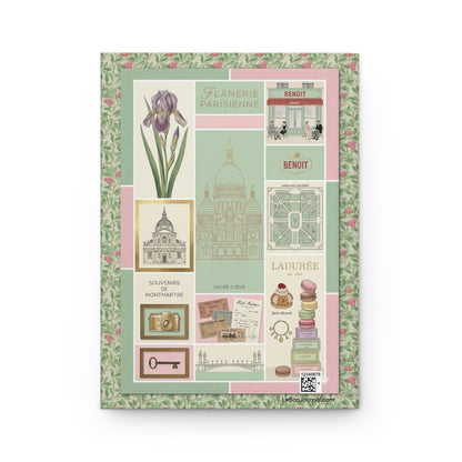 Sacré-Cœur Montmartre Tuileries Gardens iris botanical print back cover shabby chic Paris - LeBonJournal

