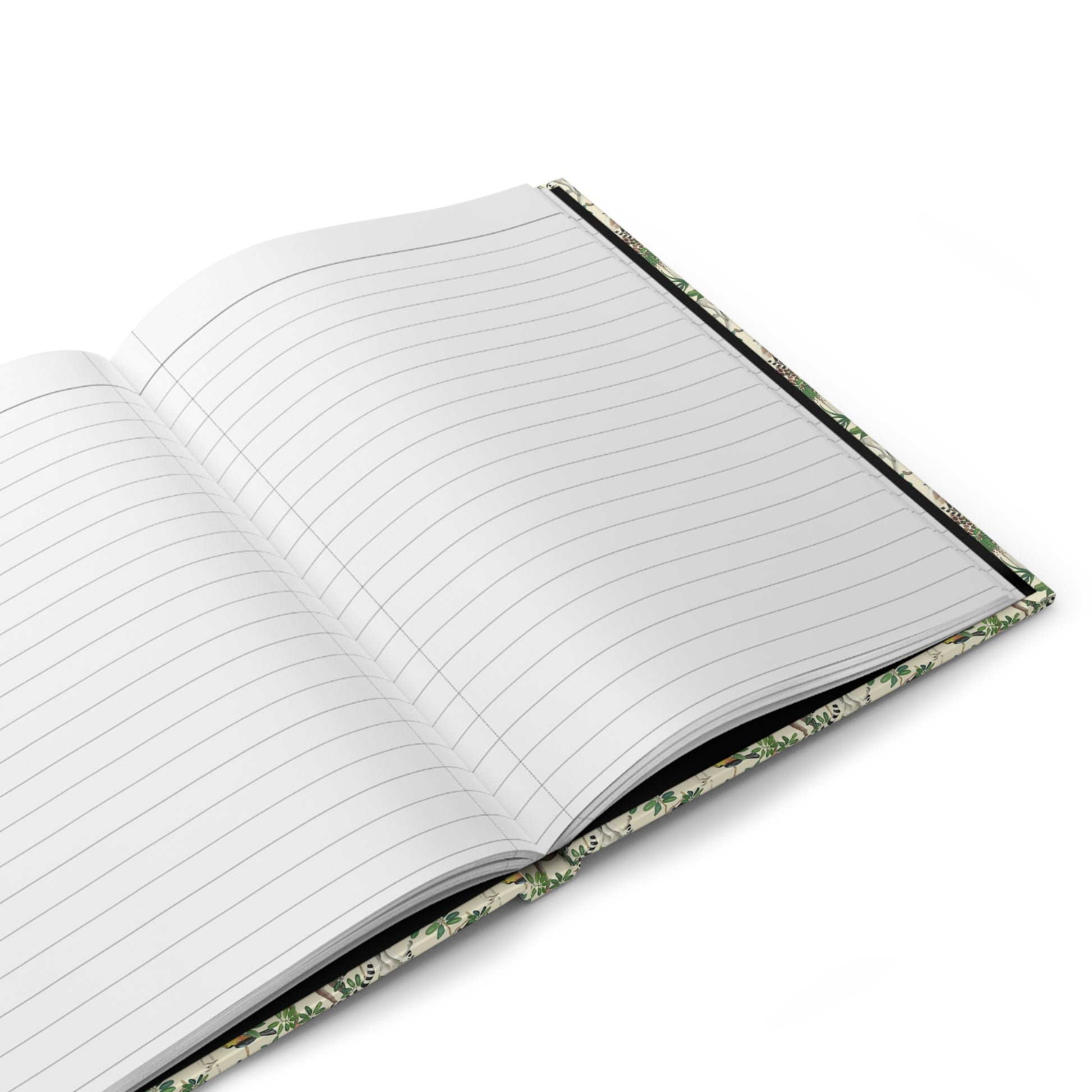 Safari journal interior showing 150 perforated lined pages with casewrap sewn binding - LeBonJournal
