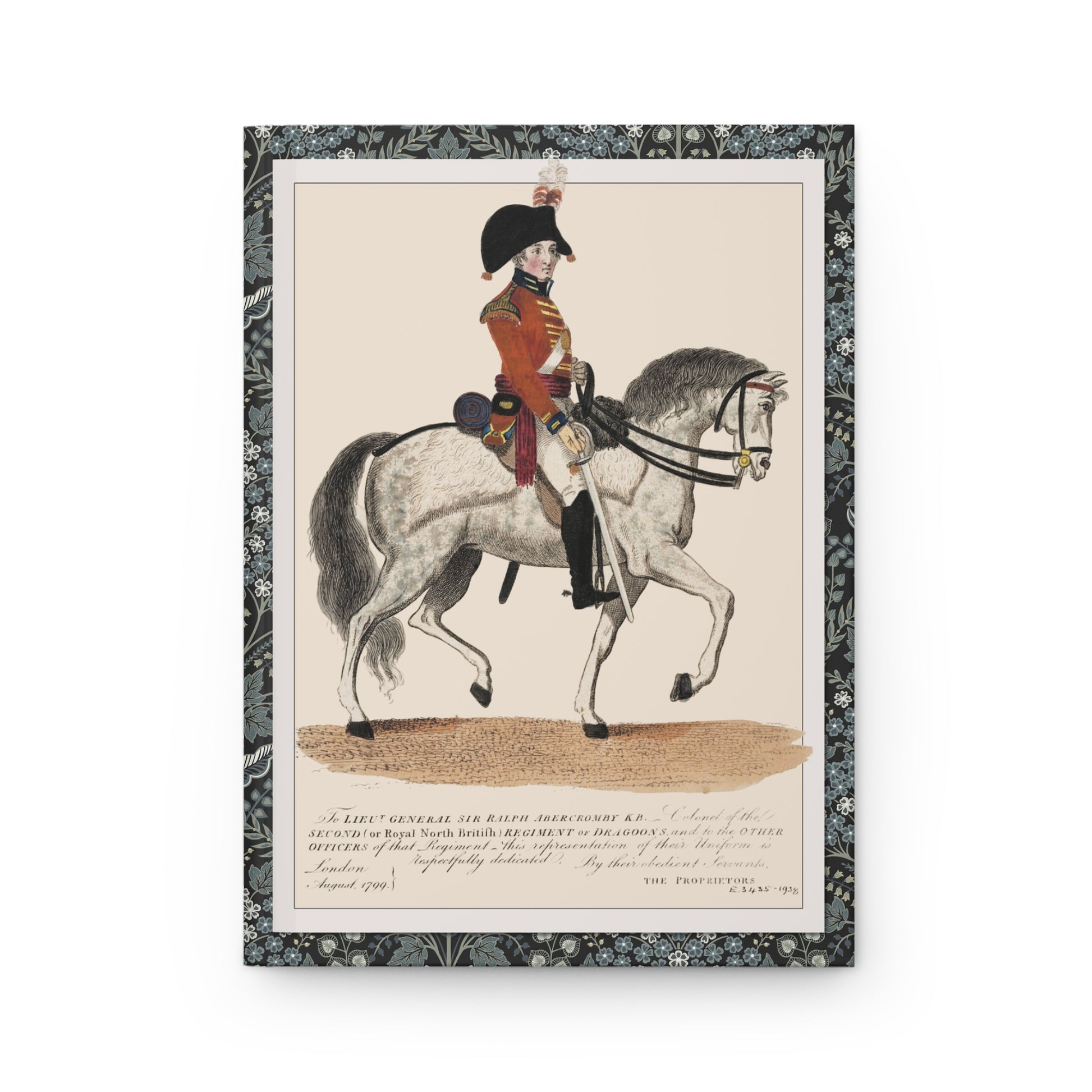 Sir Ralph Abercromby 1799 hand-coloured engraving Royal Scots Greys full dress uniform grey horse front cover Victoria and Albert Museum - LeBonJournal