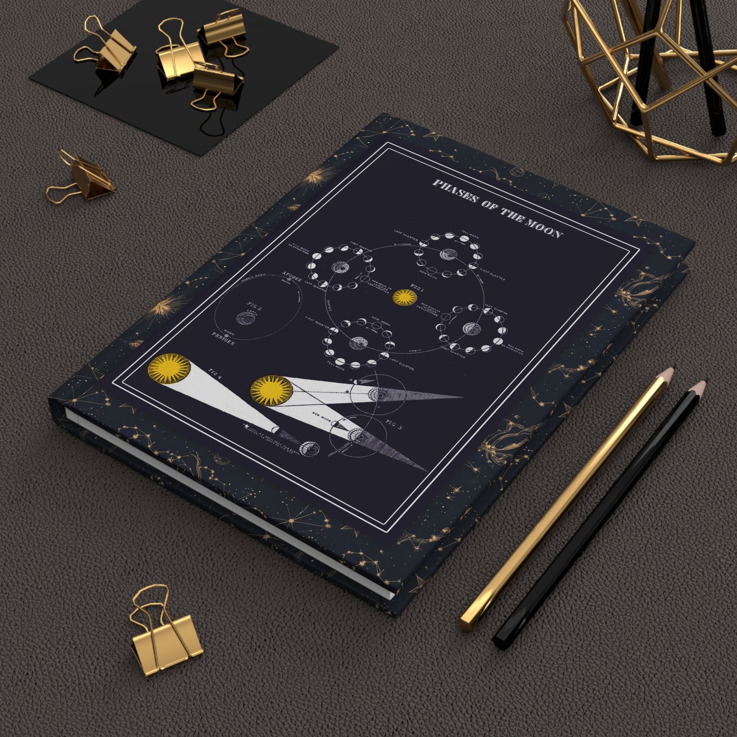 Smith's Illustrated Astronomy lunar journal on workspace celebrating Victorian celestial charts - LeBonJournal
