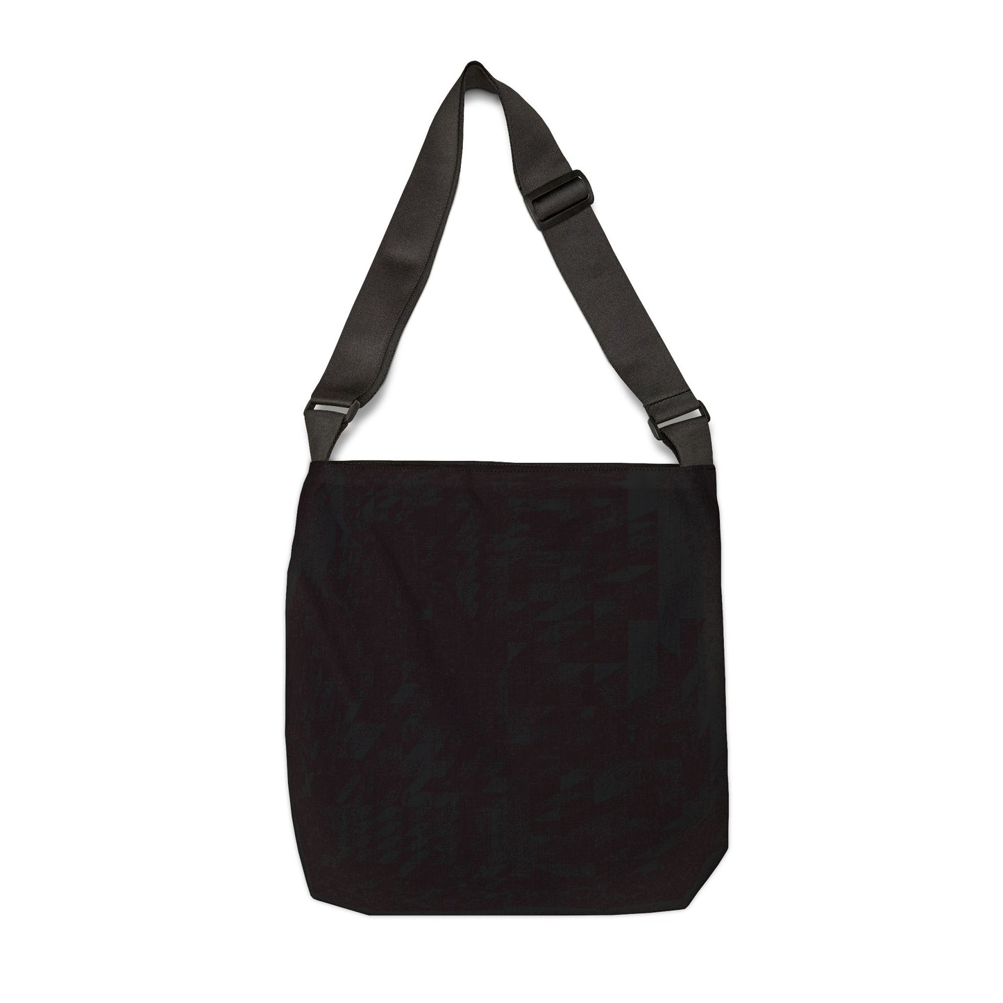 Solid black crossbody bag back view, wrinkle-resistant spun polyester fabric - LeBonJournal