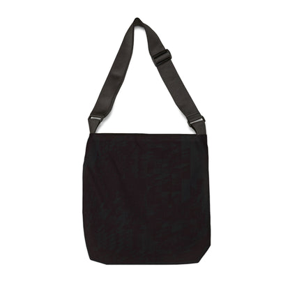 Solid black crossbody bag back view, wrinkle-resistant spun polyester fabric - LeBonJournal