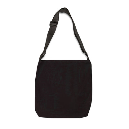 Solid black crossbody bag front view, durable spun polyester minimalist design - LeBonJournal