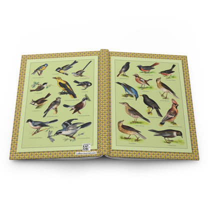 Songbird hardcover journal spine and full-wrap Kurt Lampert 1905 chromolithographs - LeBonJournal
