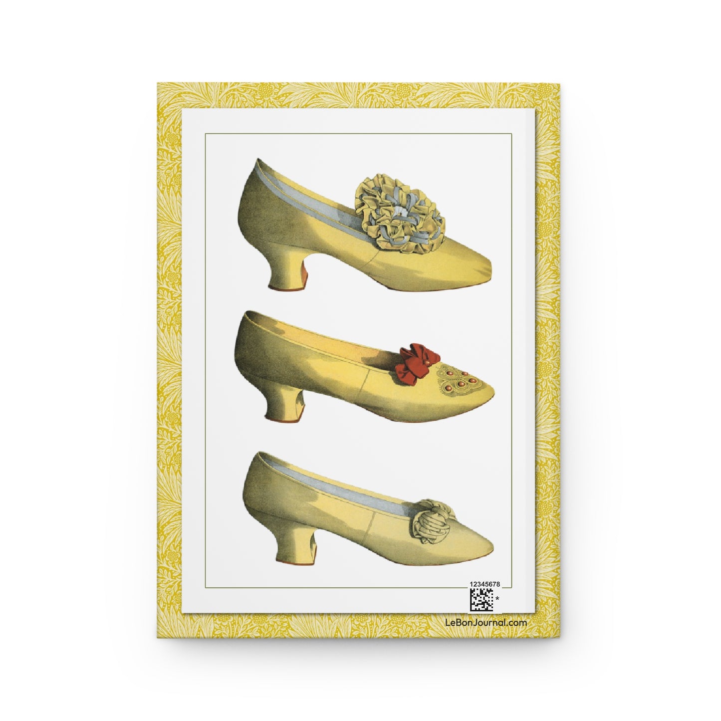 T. Watson Greig 1900 Plate VI back cover mirrored yellow satin shoes crimson bow mother of pearl - LeBonJournal
