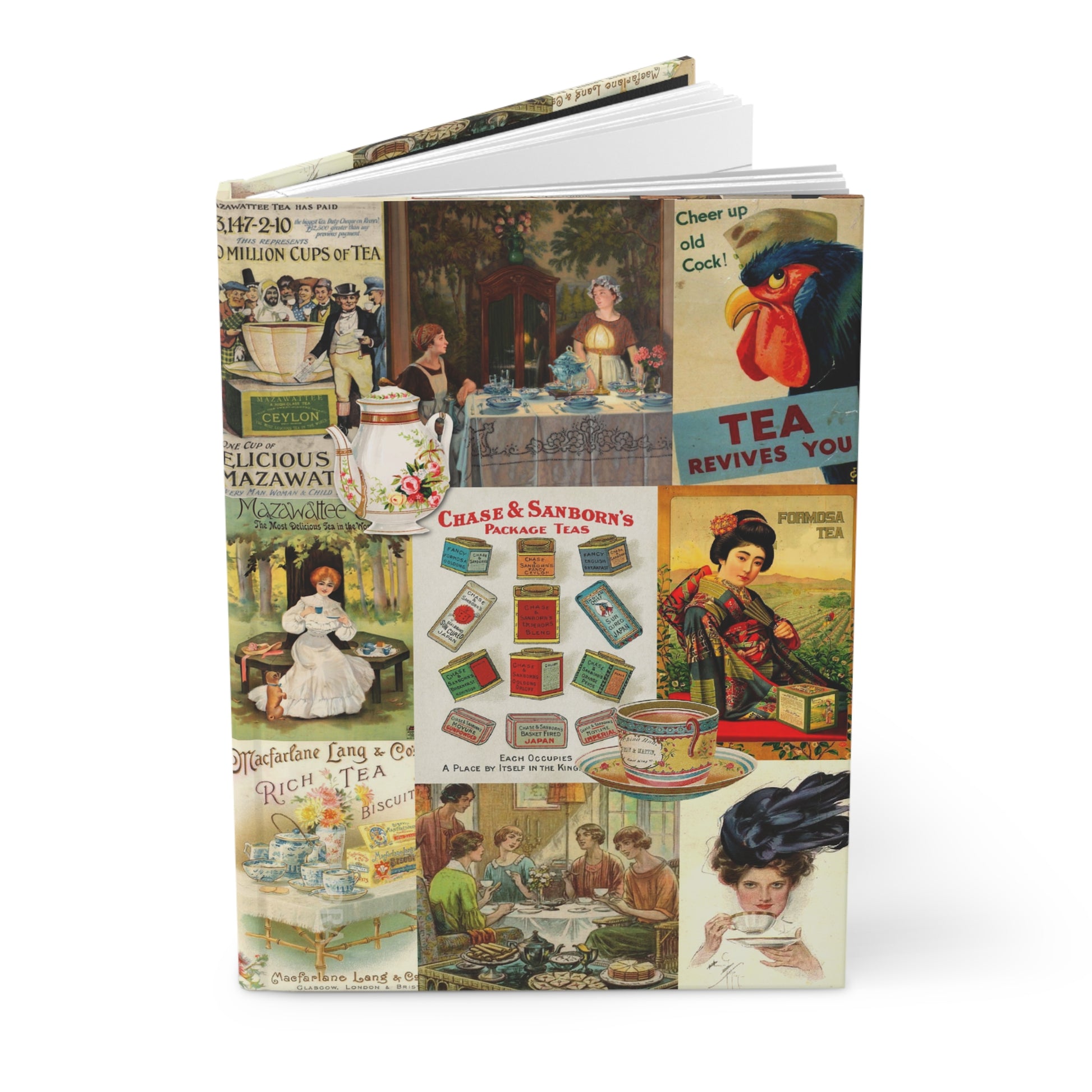 Tea journal early 20th century advertising collage Victorian Oriental tea culture ritual vintage - LeBonJournal
