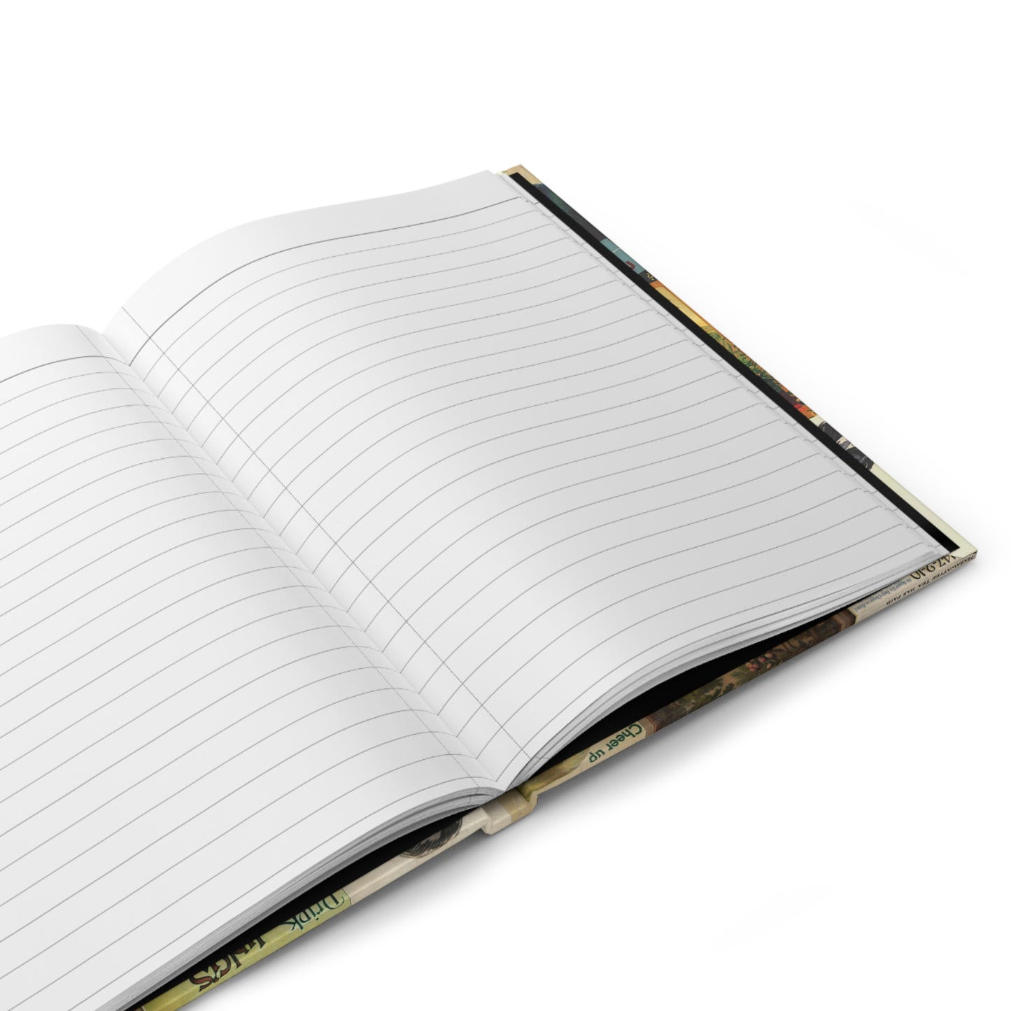 Tea journal interior showing 150 perforated lined pages with casewrap sewn binding - LeBonJournal
