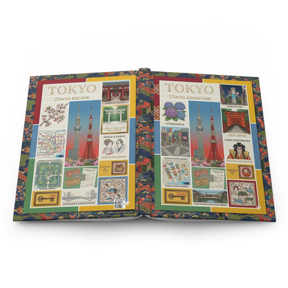 Tokyo hardcover journal spine and full-wrap vintage travel poster retro graphic design - LeBonJournal
