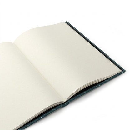 Trouvelot 1882 astronomical drawings hardcover blank journal open showing 150 perforated blank pages 90gsm casewrap sewn binding - LeBonJournal