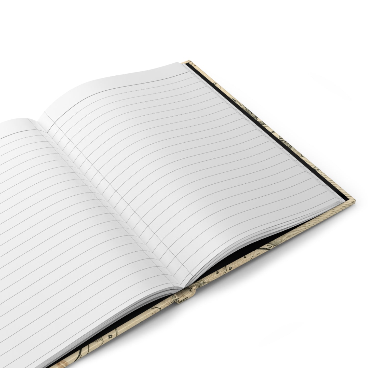 Vesuvius journal interior showing 150 perforated lined pages with casewrap sewn binding and 90gsm paper - LeBonJournal