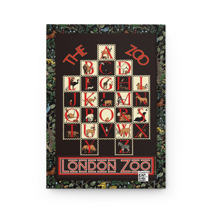 Victorian menagerie back cover completing full-wrap panoramic scene of Zoological Gardens Regent's Park, William Spooner Alphabet of Nature c.1844 - LeBonJournal