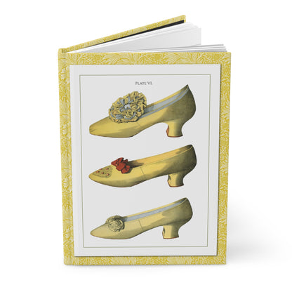 Victorian shoes journal T. Watson Greig 1900 Plate VI three yellow satin shoes Ada Cavendish aquatint - LeBonJournal
