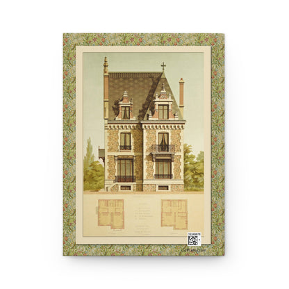 Villa 20 Avenue d'Aligre Chatou back cover from François Eugène Bardon 1885 showing Victorian brickwork terra-cotta architectural details - LeBonJournal