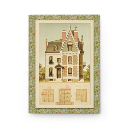 Villa 20 Avenue d'Aligre Chatou front cover from François Eugène Bardon 1885 showing Victorian elevation floor plans stone masonry - LeBonJournal