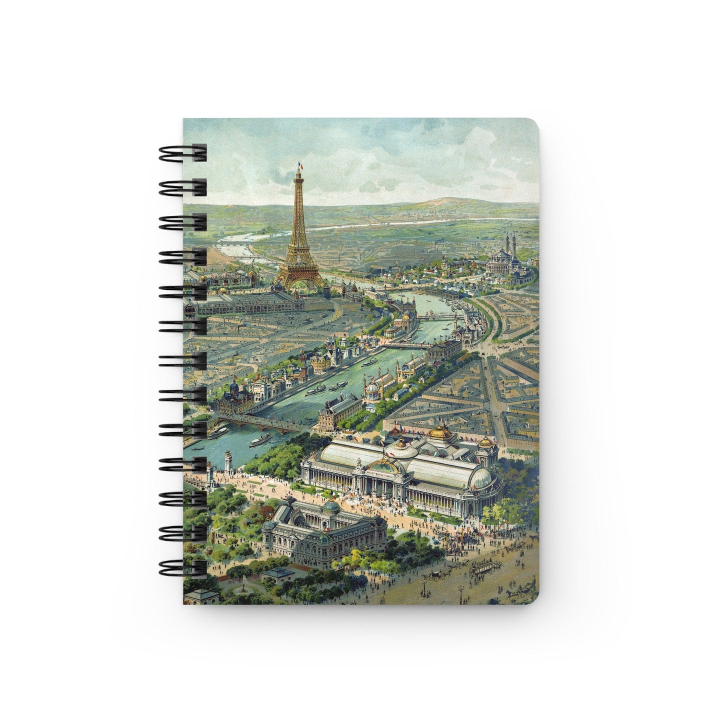 Vue panoramique de l'Exposition Universelle 1900 front cover by Lucien Baylac with Eiffel Tower Seine river and national pavilions - LeBonJournal