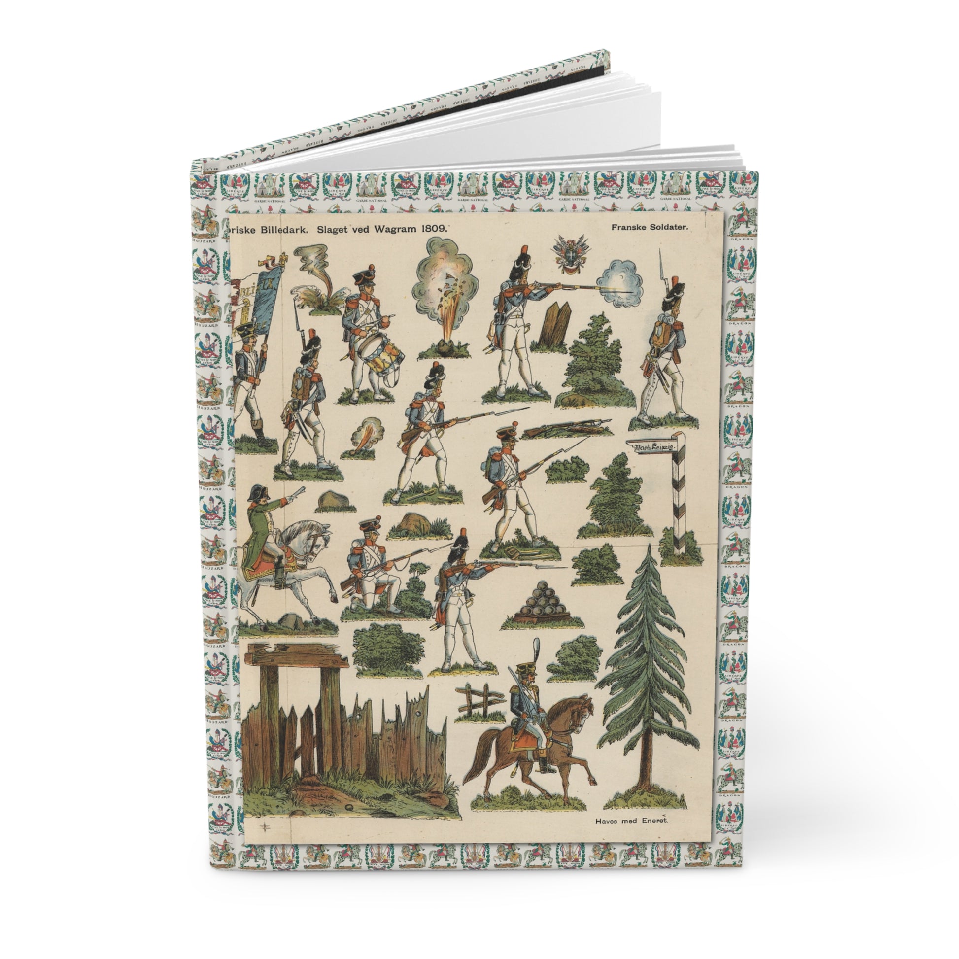 Wagram journal with August Schultz 1910 Battle of Wagram 1809 cover showing French soldiers Grande Armée Napoleon I school chart - LeBonJournal