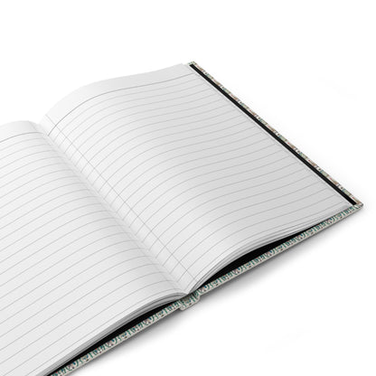 Wagram journal interior showing 150 perforated lined pages with casewrap sewn binding and 90gsm paper - LeBonJournal