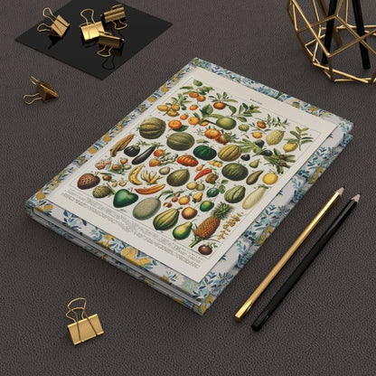 Adolphe Millot 1898 1900 fruits journal on desk with gold clips for garden notes- LeBonJournal