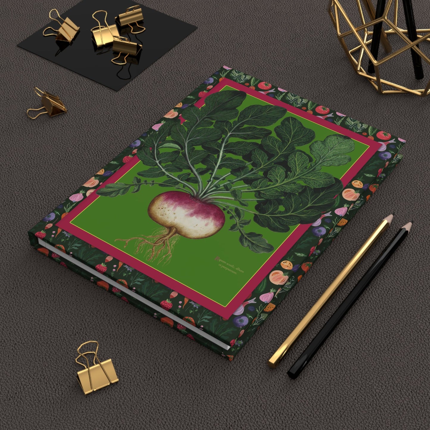 Ulisse Aldrovandi Renaissance botanical journal on desk with gold clips for garden journaling - LeBonJournal