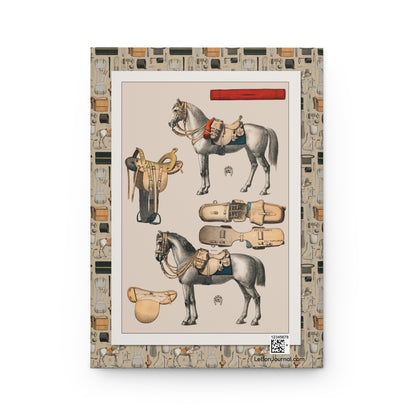 Back cover contemporary composition 1890 Alp Camille Jeune military horse tack cavalry equipment dynamite case axe holder chromolithograph - LeBonJournal