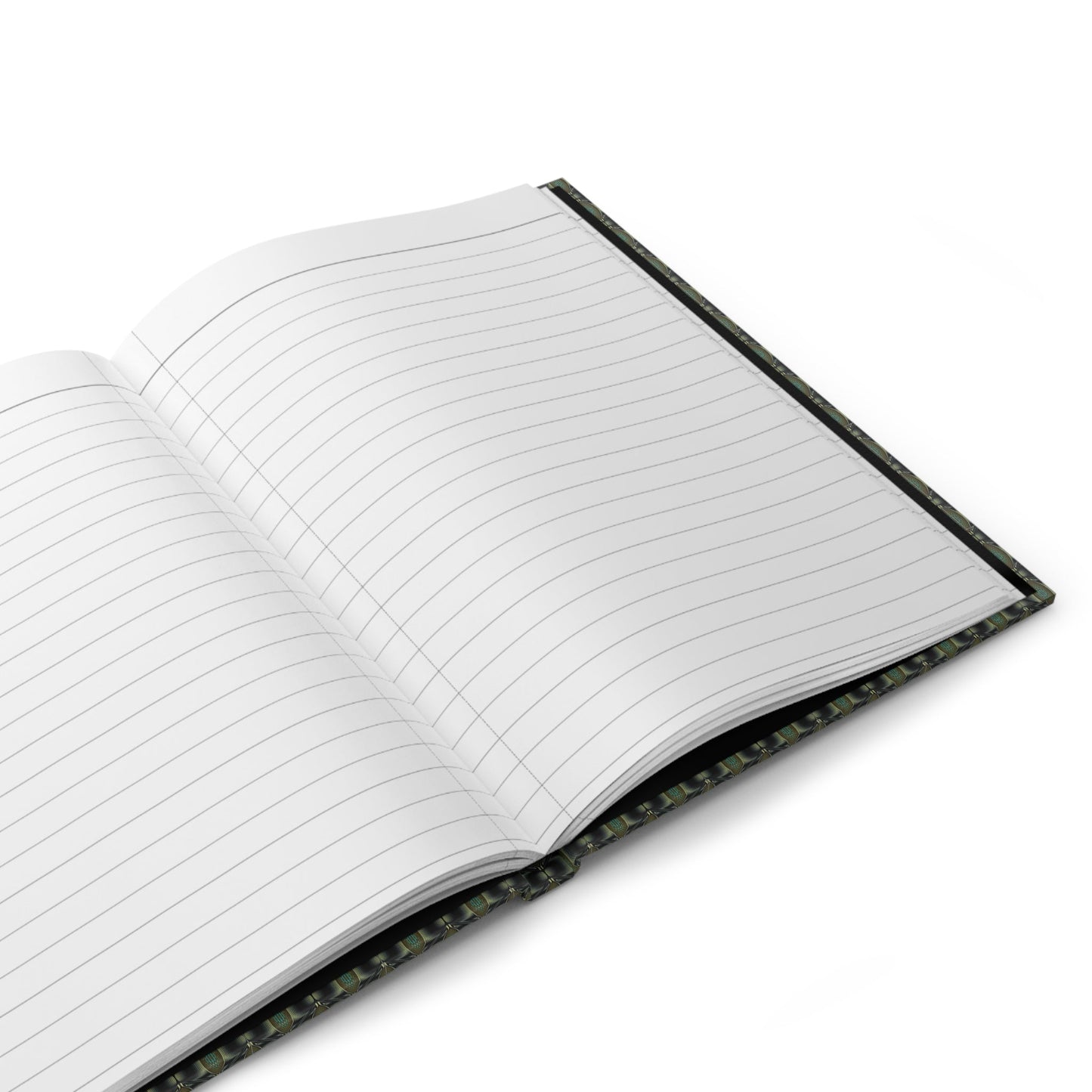 Ascidiae sea squirts hardcover journal open showing 128 ruled pages for writing with matte finish and durable casewrap binding - LeBonJournal