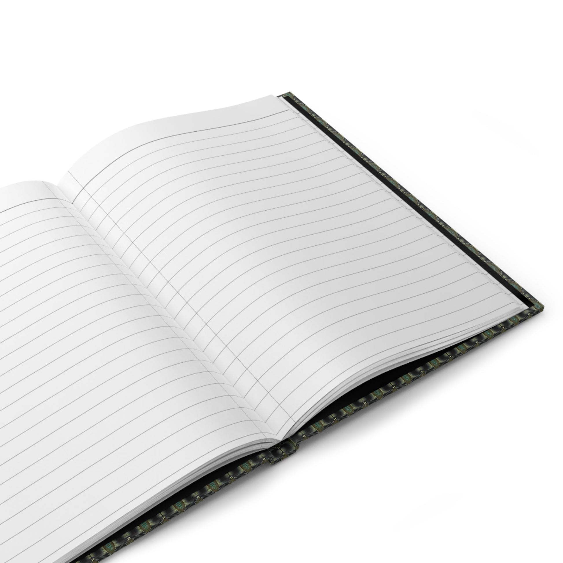 Ascidiae sea squirts hardcover journal open showing 128 ruled pages for writing with matte finish and durable casewrap binding - LeBonJournal
