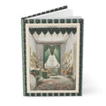 Biedermeier interior hardcover journal featuring Austrian watercolor 1853 curtained bed alcove Cooper Hewitt Smithsonian domestic space chamber painting - LeBonJournal