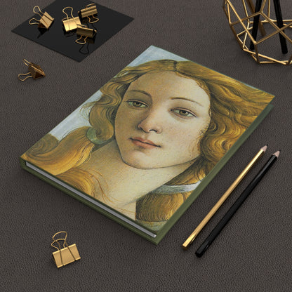 Birth of Venus journal on Renaissance scholar desk with Uffizi Gallery art books Italian Renaissance prints classical mythology texts and Florence travel photography - LeBonJournal