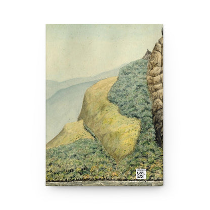 Carmelo Fernández journal back cover with 1850 Minero River watercolor Santander Colombia - LeBonJournal