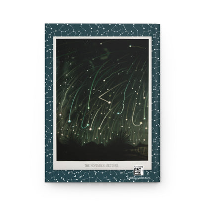 Celestial journal back cover with Trouvelot November meteors Leonid shower illustration - LeBonJournal