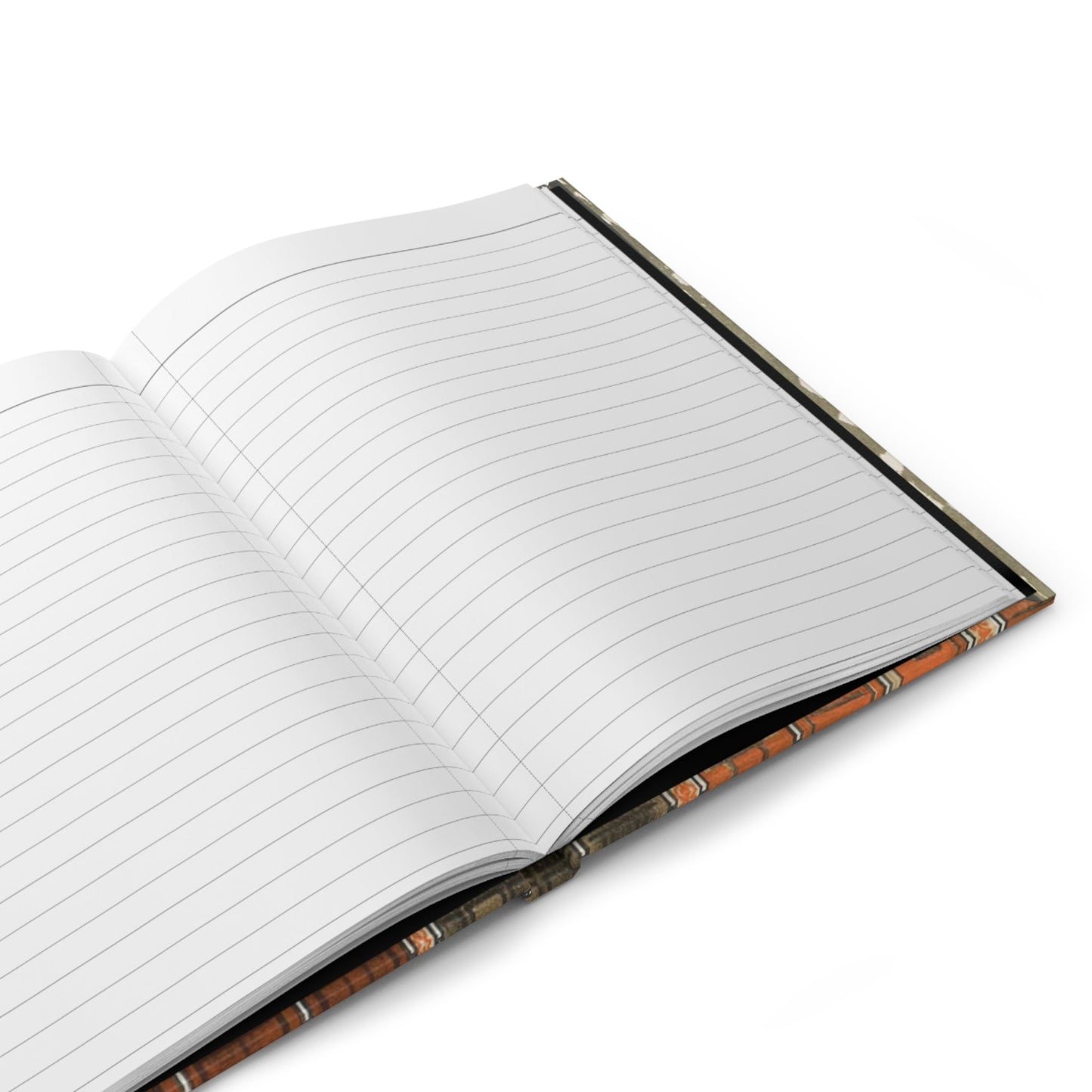 Open Commedia dell'Arte journal showing 150 lined perforated pages for character notes - LeBonJournal