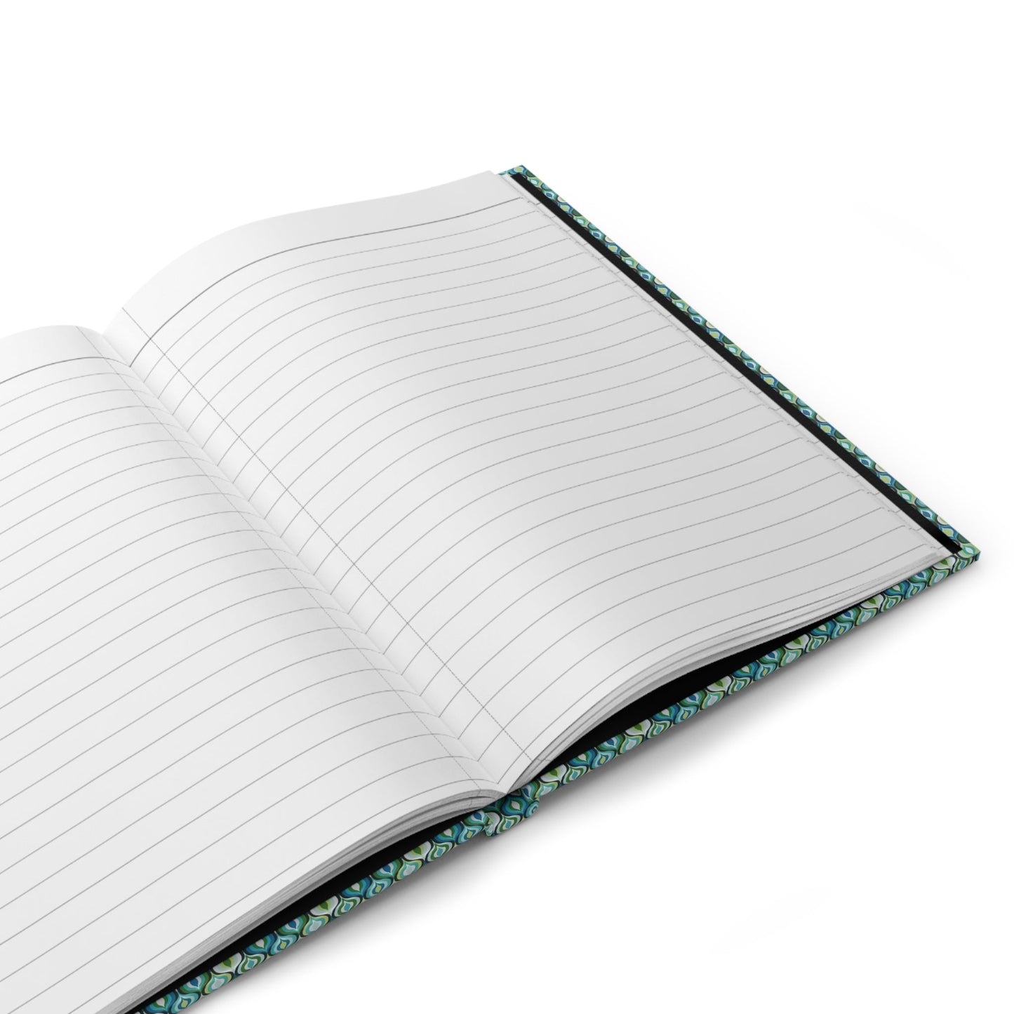 Open Max Richter fish journal showing 150 lined perforated pages for fishing notes - LeBonJournal