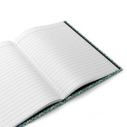 Open Max Richter fish journal showing 150 lined perforated pages for fishing notes - LeBonJournal