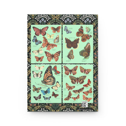 four classic butterfly moth plates back cover from Johnson's 1896 Cyclopedia Victorian scientific collage - LeBonJournal
