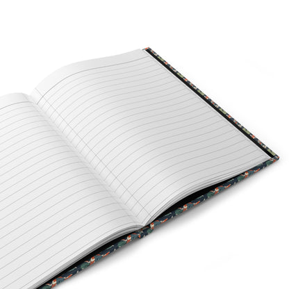 Goldfish hardcover journal open showing 128 ruled pages for writing with matte finish and durable casewrap binding - LeBonJournal