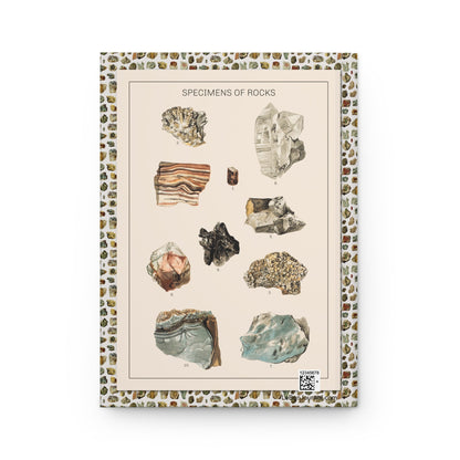 Gustav von Hayek journal back cover with 1887 Plate 117 rock crystal fluorite apatite specimens - LeBonJournal