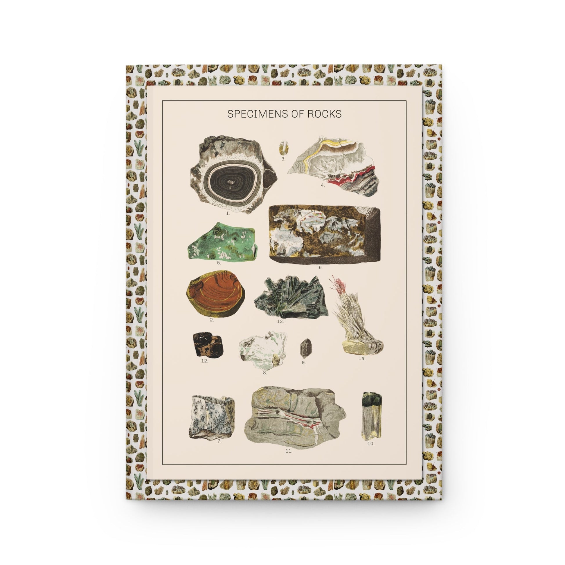 Gustav von Hayek journal front cover with 1887 Plate 118 mineral specimens opal jasper onyx - LeBonJournal