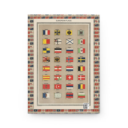 Harmsworth Atlas journal back cover with 1908 European Flags chart - LeBonJournal
