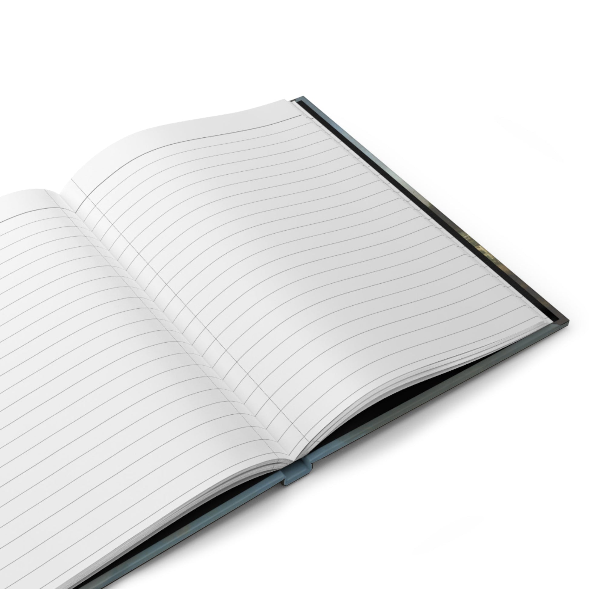 Open Jan Siberechts landscape journal showing 150 lined perforated pages for travel notes - LeBonJournal