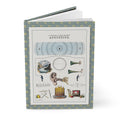 Hardcover journal standing upright showing John Emslie Acoustics Popular Diagrams No 31 from Illustrations of Natural Philosophy 1850 on front cover - LeBonJournal