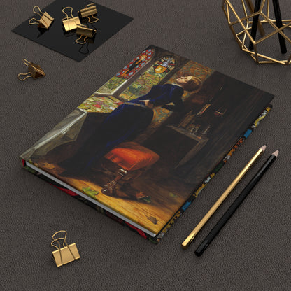 Lifestyle photo of John Everett Millais Mariana journal styled for romantics poetry lovers and Pre-Raphaelite art enthusiasts - LeBonJournal