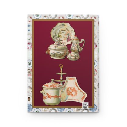 Karl Berling journal back cover with 1900 Plate 4 Meissen porcelain floral design - LeBonJournal
