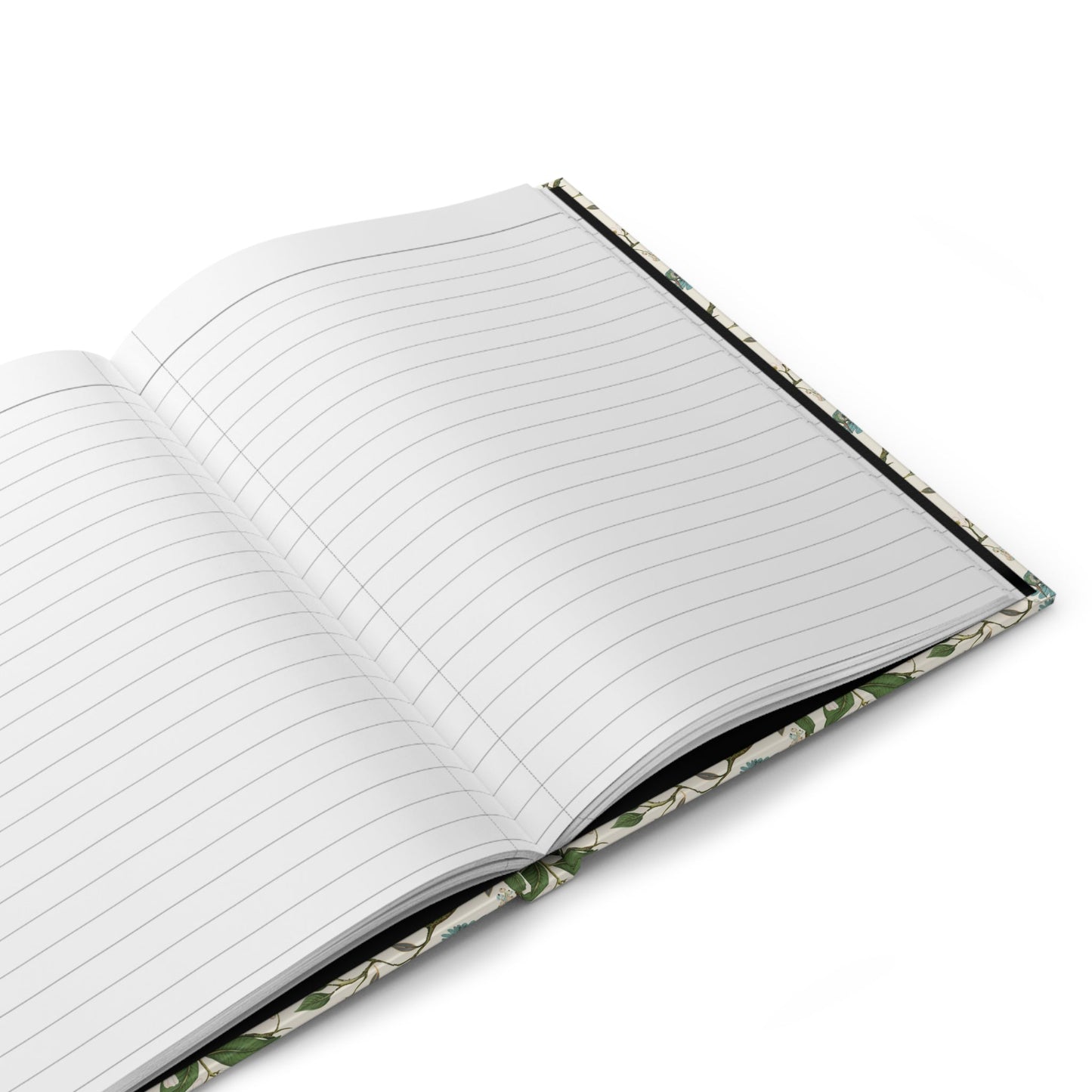 Open lemon journal showing 150 lined perforated pages for recipe notes - LeBonJournal