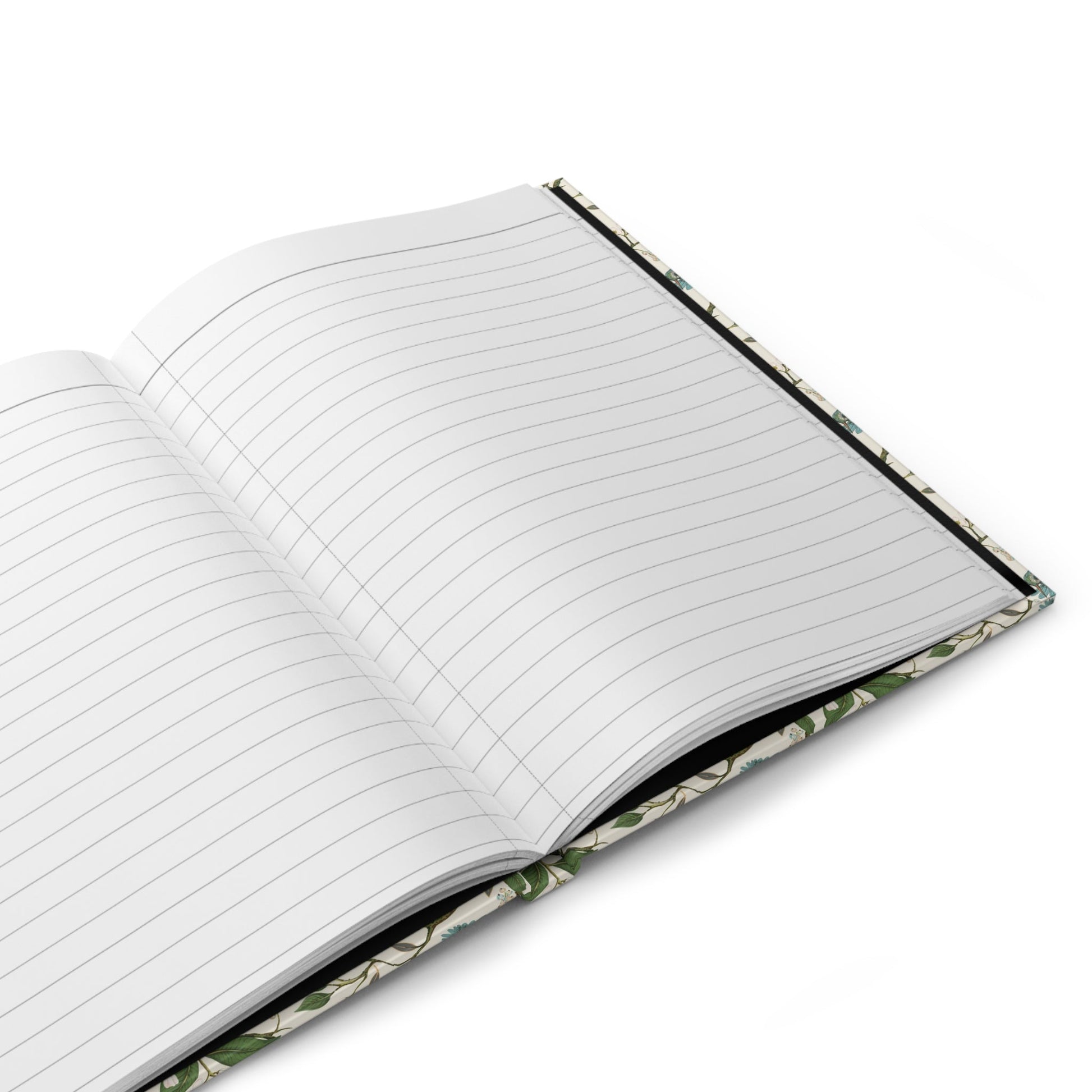 Open lemon journal showing 150 lined perforated pages for recipe notes - LeBonJournal