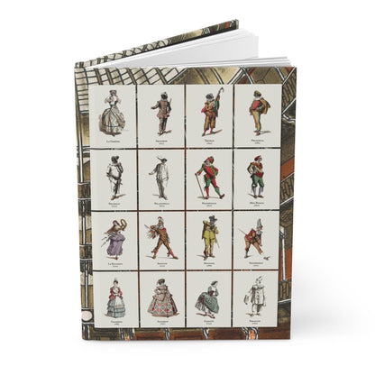 Maurice Sand Commedia dell'Arte journal with 32 character mosaic from Masques et Bouffons - LeBonJournal