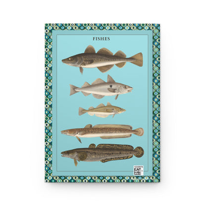 Max Richter journal back cover with 1939 Fiskar III Swedish school poster cod haddock - LeBonJournal