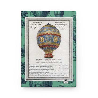 Back cover Claude Louis Desrais 1786 technical diagram Figure Exacte Et Proportions Du Globe Aërostatique showing Montgolfier balloon specifications November 1783 Paris flight Pilatre de Rozier Marquis d'Arlandes - LeBonJournal
