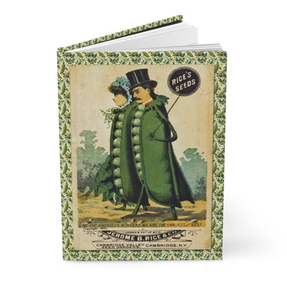 pea journal Rice & Co. 1885 Victorian trade card pea couple American Wonders seed gardens - LeBonJournal
